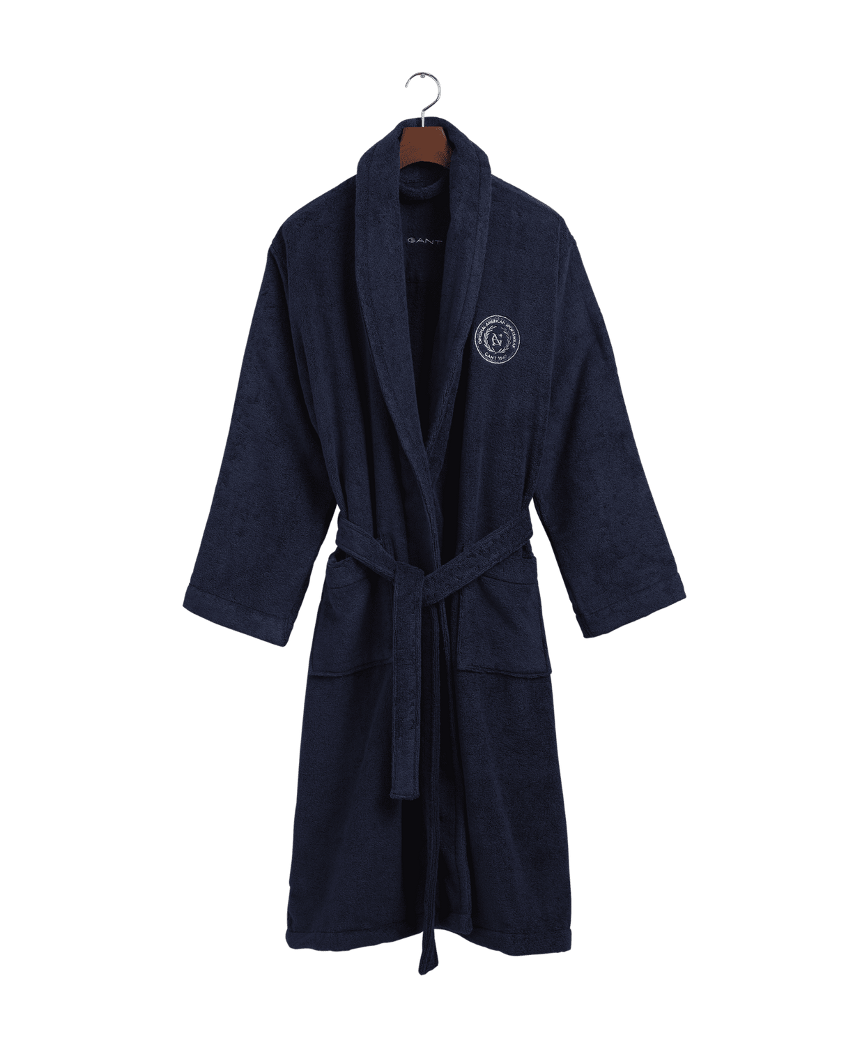 GANT Bademantel Crest Marine Blau M