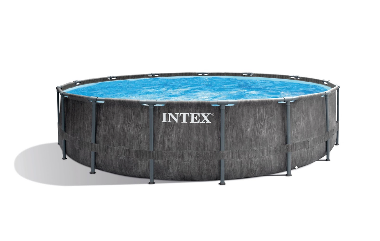 Intex Pool 549 x 122 cm Prism Greywood Premium Pool-Set 26744GN holzoptik