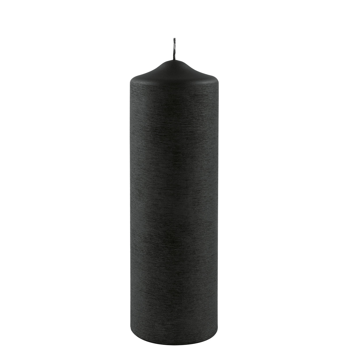 Fink metallic Stumpenkerze Candle schwarz Paraffin Höhe 25 cm