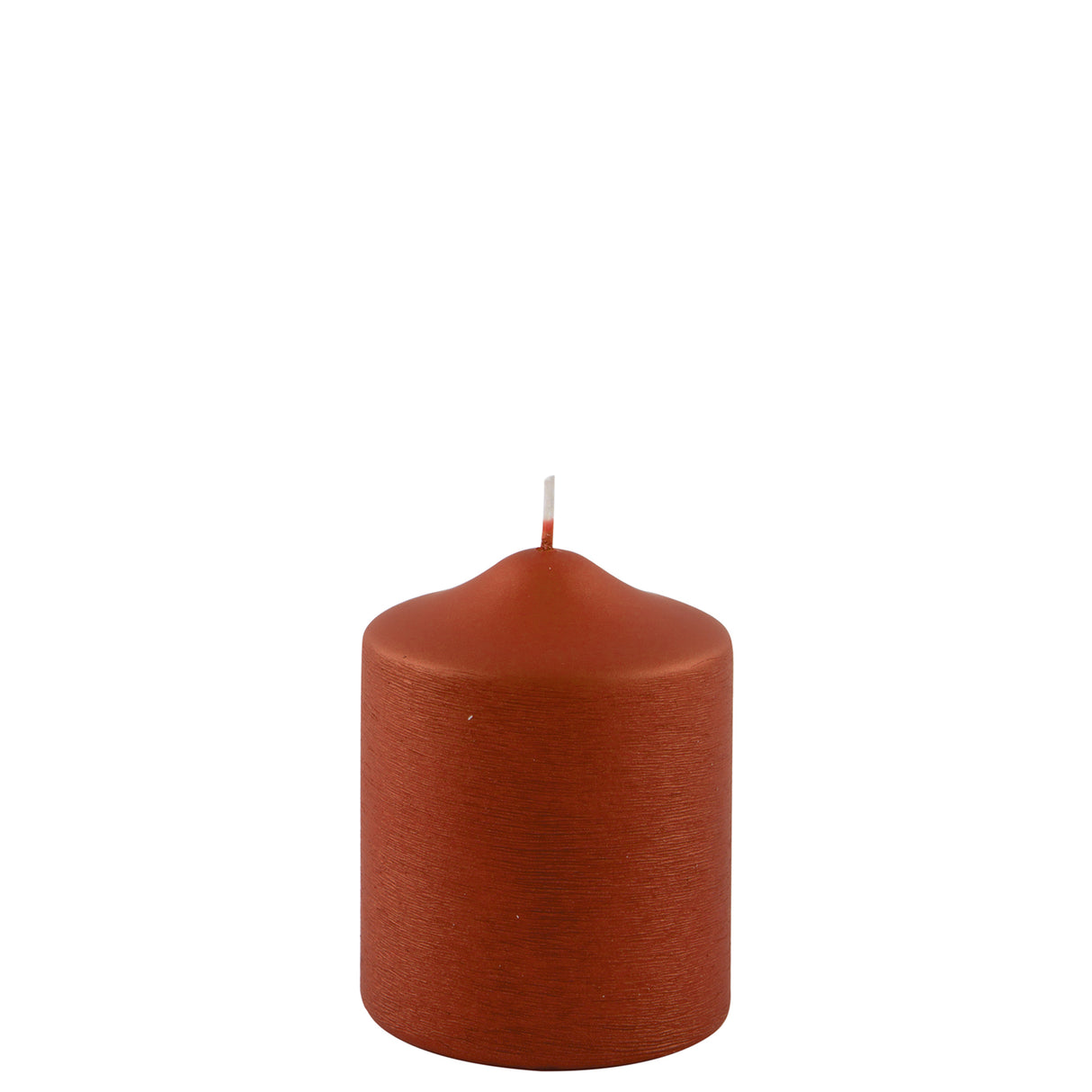 Fink metallic Stumpenkerze Candle terra Paraffin Höhe 10 cm