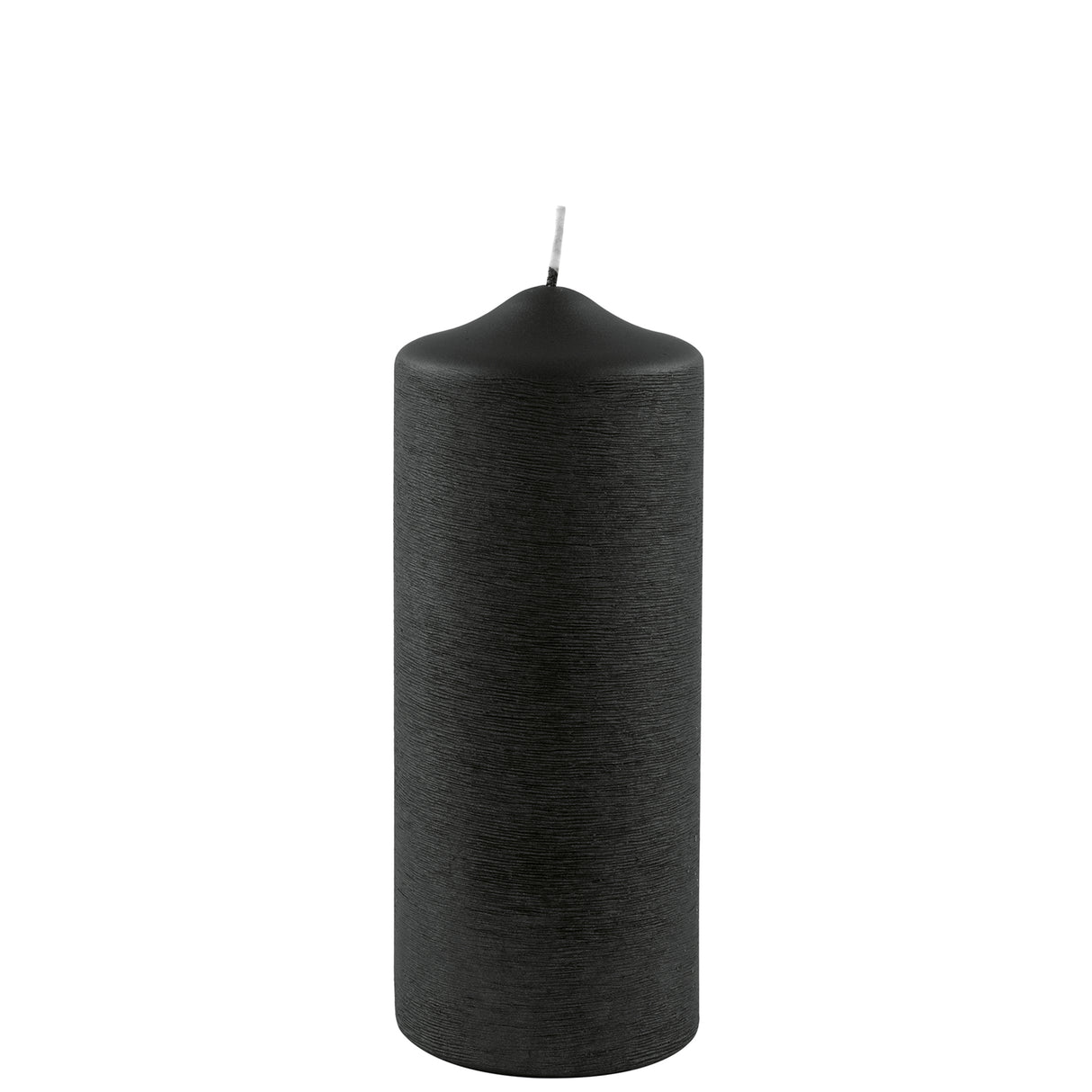 Fink metallic Stumpenkerze Candle schwarz Paraffin Höhe 20 cm