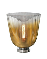 Musterring Tischleuchte Fiori Glas golden Höhe 37 cm