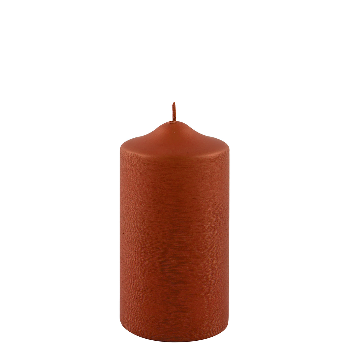 Fink metallic Stumpenkerze Candle terra Paraffin Höhe 15 cm