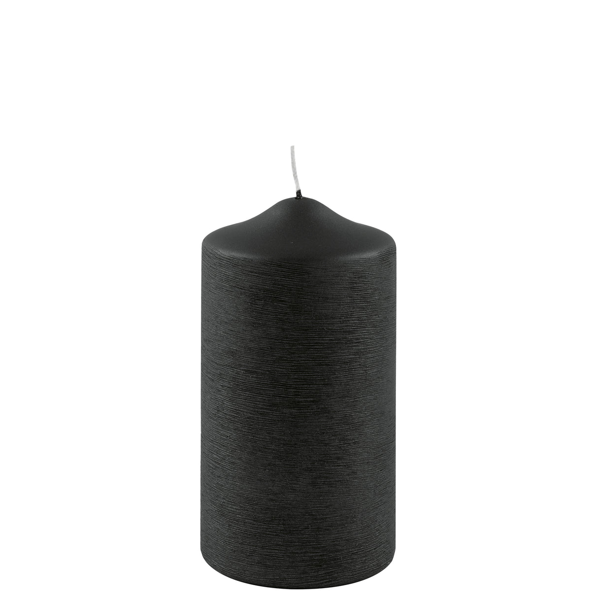 Fink metallic Stumpenkerze Candle schwarz Paraffin Höhe 15 cm