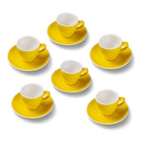 Terra Home 6er Espressotassen-Set, Gelb matt