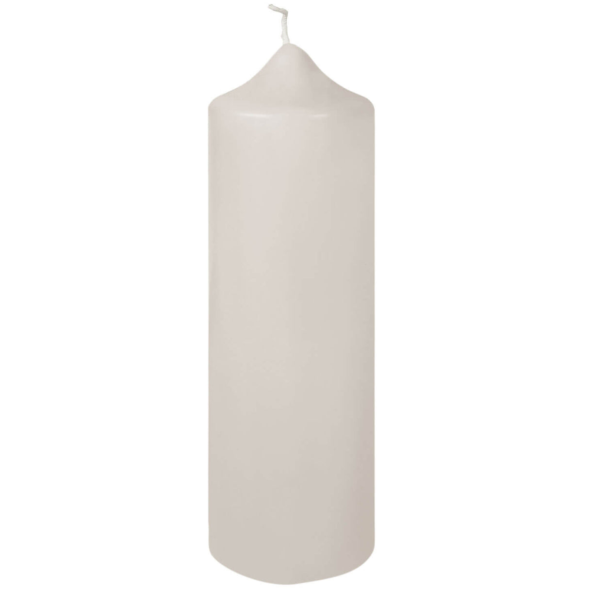 Fink getauchte Stumpenkerze Candle greige Paraffin Höhe 25 cm