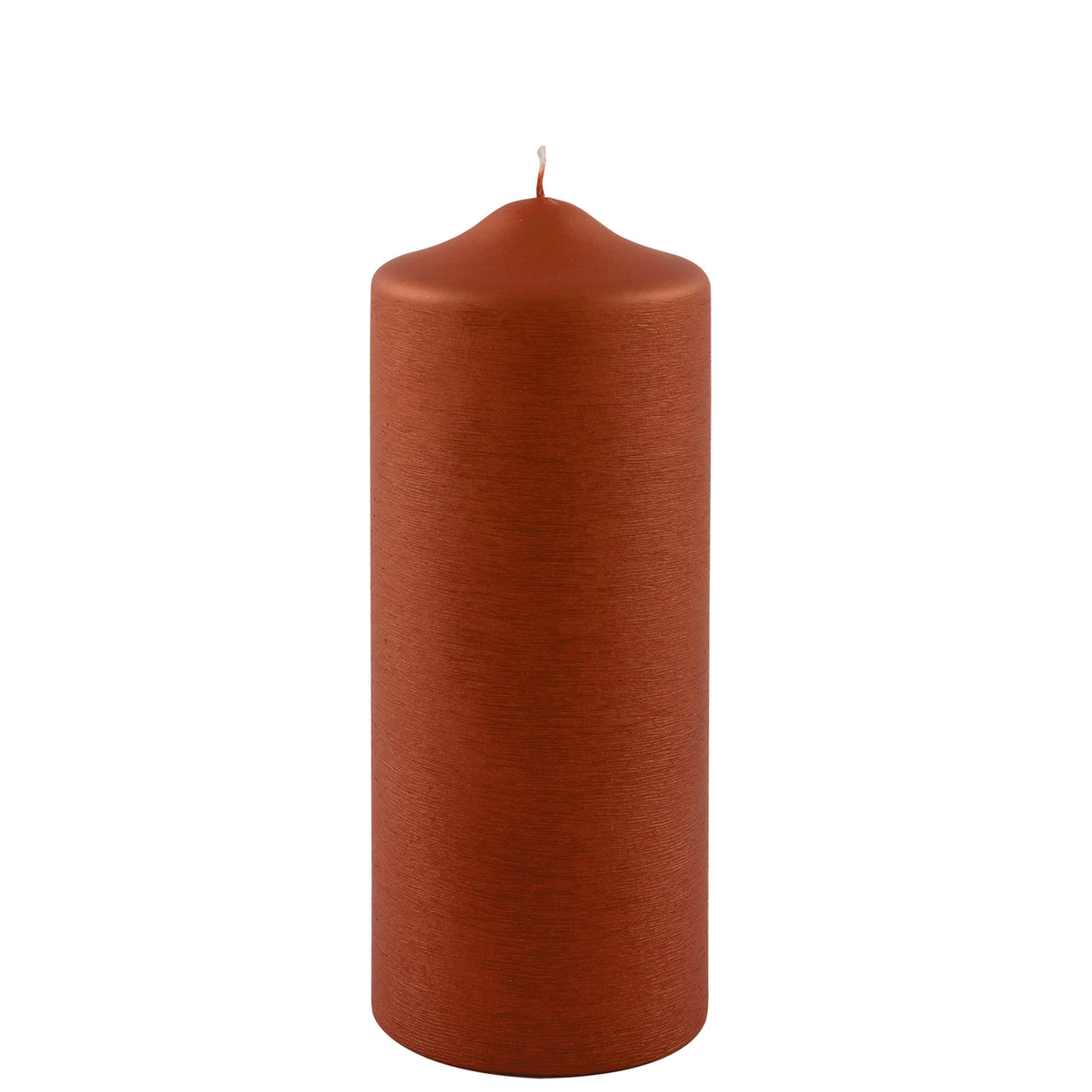 Fink metallic Stumpenkerze Candle terra Paraffin Höhe 20 cm