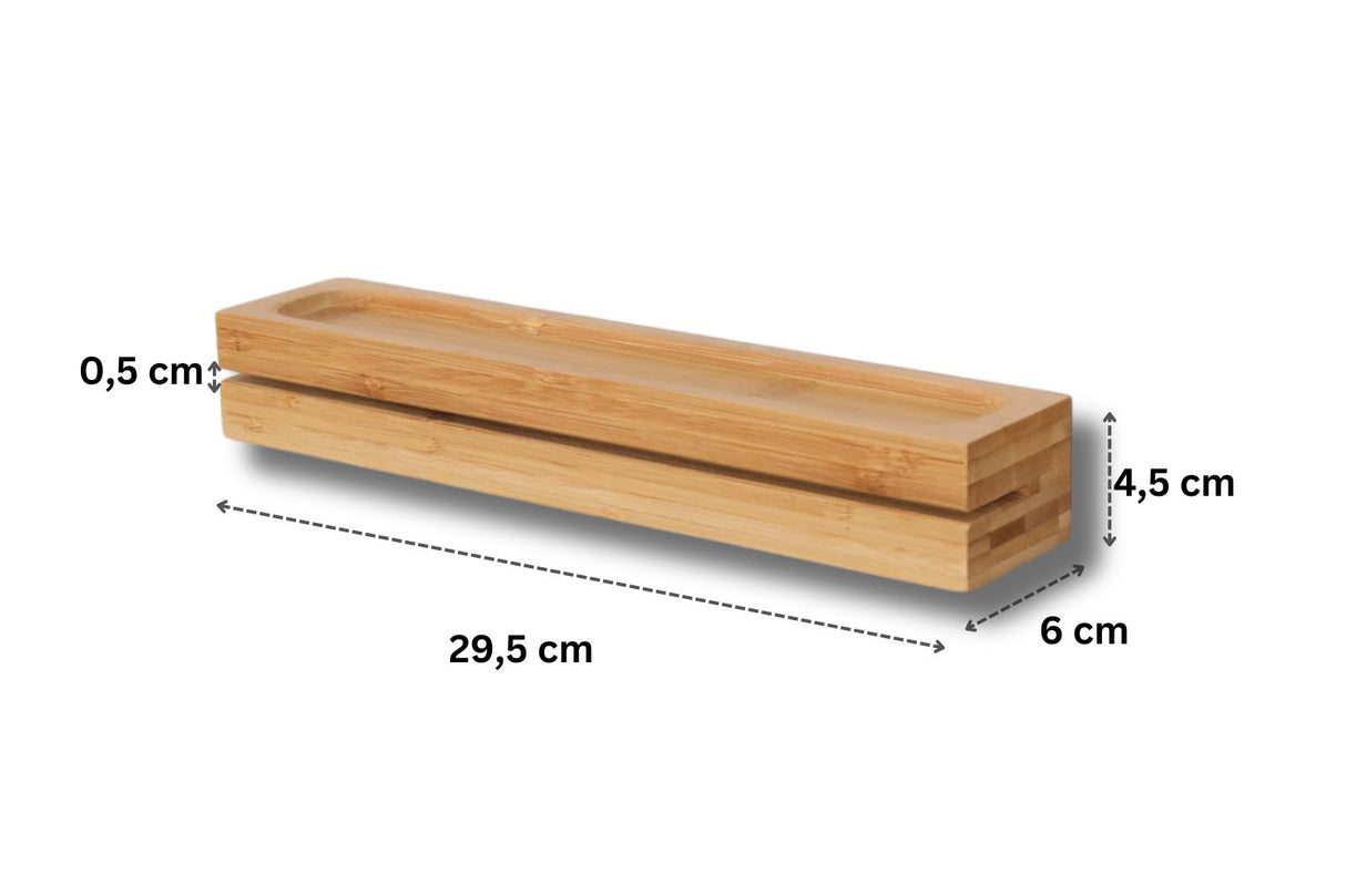 Terra Home Bambus 29,5x6x4,5 cm Holz Schlüsselhalter Schlüsselleiste