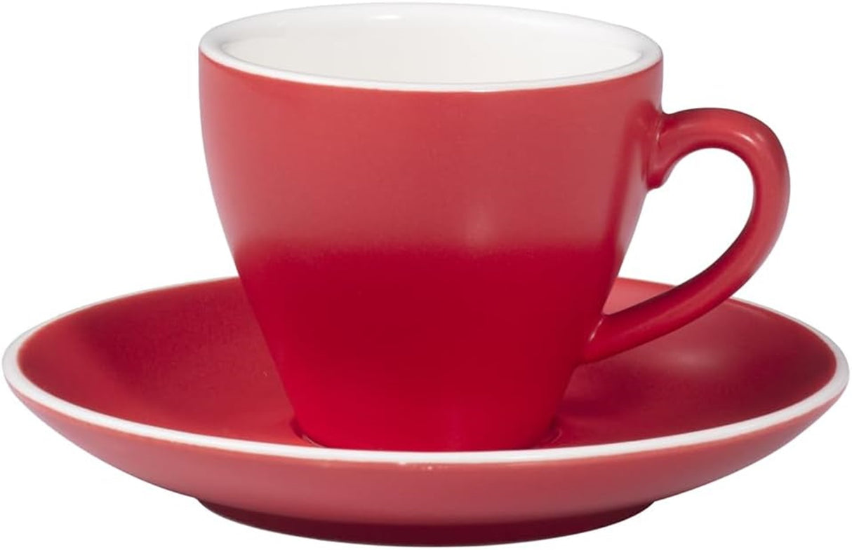 Terra Home 2er Espressotassen-Set, Rot matt