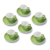 Terra Home 6er Espressotassen-Set, Grün matt