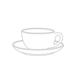 Terra Home 6er Cappuccinotassen-Set, Rot matt