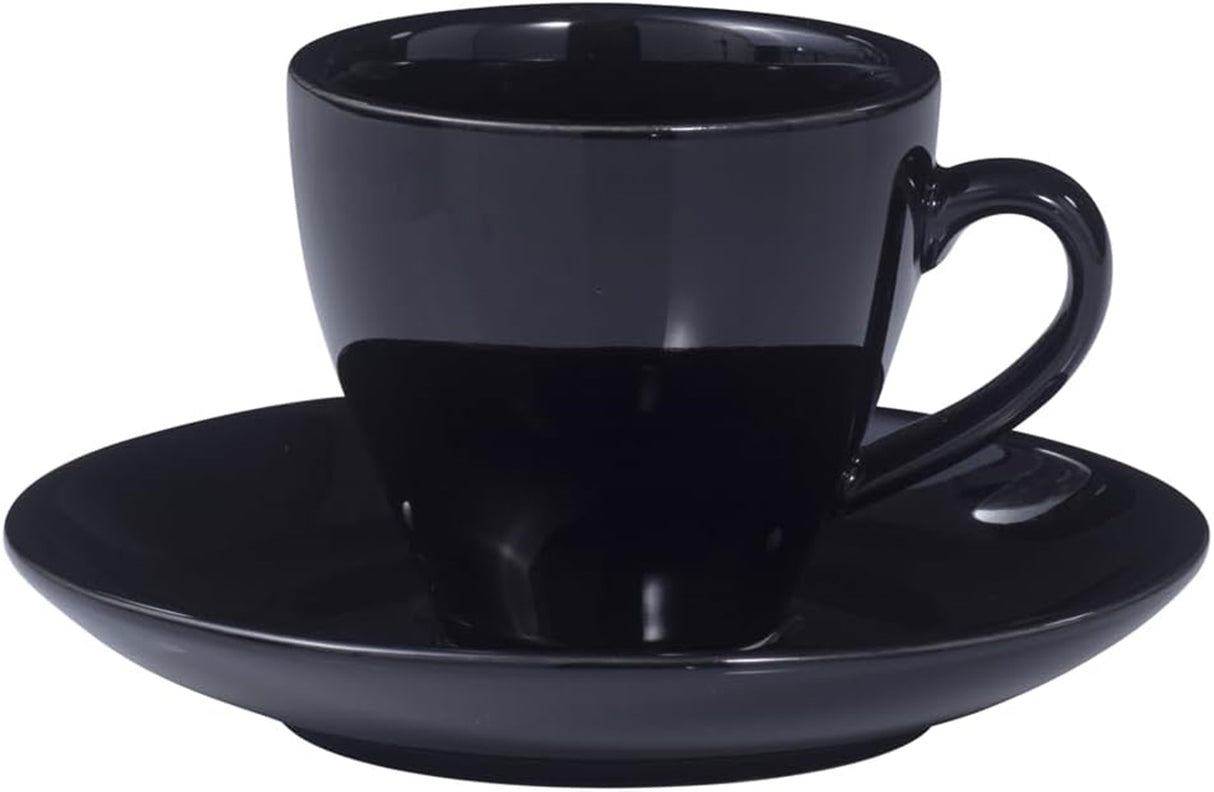 Terra Home 2er Espressotassen-Set, Schwarz glossy komplett