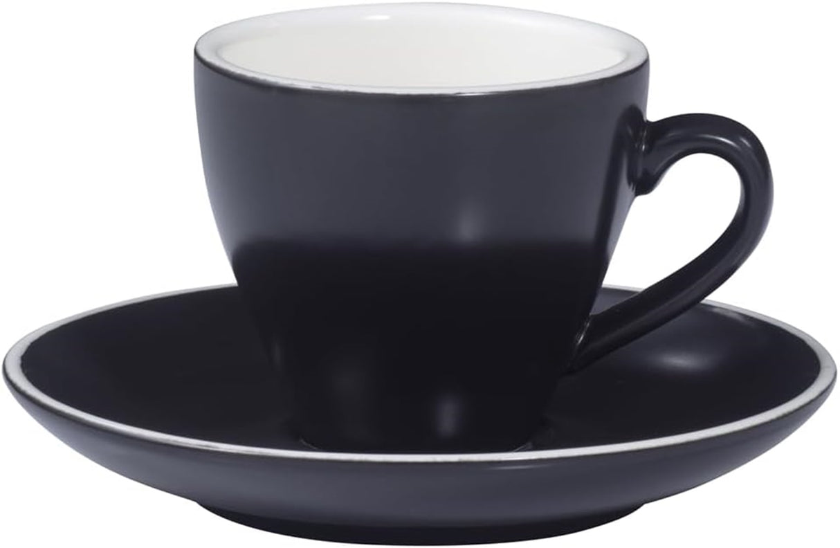 Terra Home 6er Espressotassen-Set, Schwarz matt