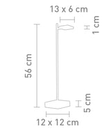 Sompex Tischleuchte Quad Metall schwarz 5W dimmbar