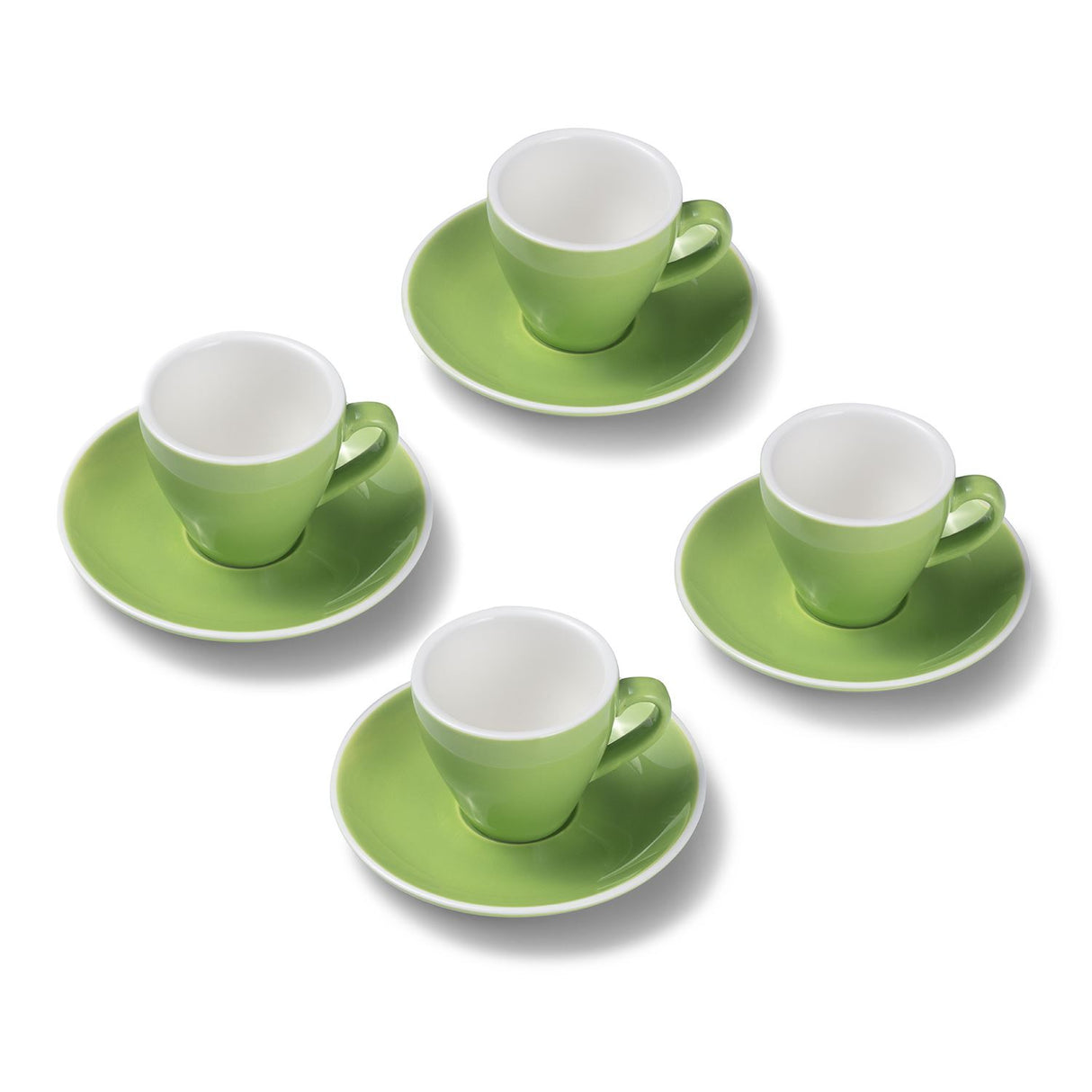 Terra Home 4er Espressotassen-Set, Grün glossy