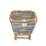 Terra Home Pflanzenübertopf Seegras Rattan B31xT31xH28,5 cm blau