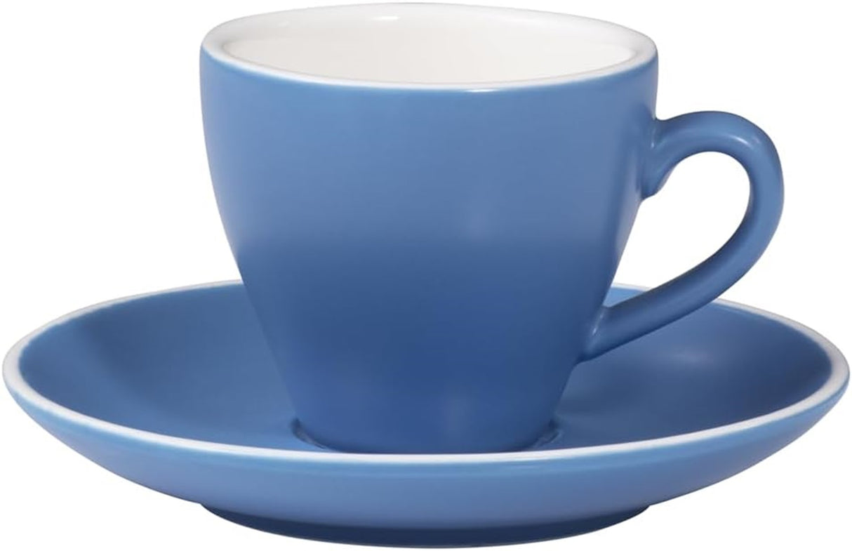 Terra Home 6er Espressotassen-Set, Blau matt