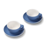 Terra Home 2er Cappuccinotassen-Set, Blau matt