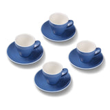 Terra Home 4er Espressotassen-Set, Blau glossy