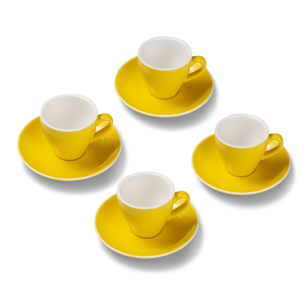 Terra Home 4er Espressotassen-Set, Gelb glossy