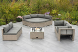 Merxx Gartenlounge Rivello Kombi-Set aus Kunststoffgeflecht - beige