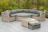 Merxx Gartenlounge Rivello Kombi-Set aus Kunststoffgeflecht - beige