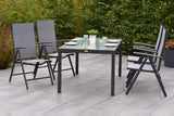 Merxx Gartenmöbelset Amalfi Set 5tlg. Aluminium/Textil graphit/grau