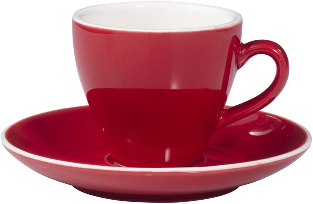 Terra Home 4er Espressotassen-Set, Rot glossy