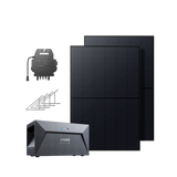 Anker SOLIX Balkonkraftwerk 2× RS40B Panel 410W, MI80 800W Wechselrichter mit Solarbank E1600, Bodenhalterung xxx EOL