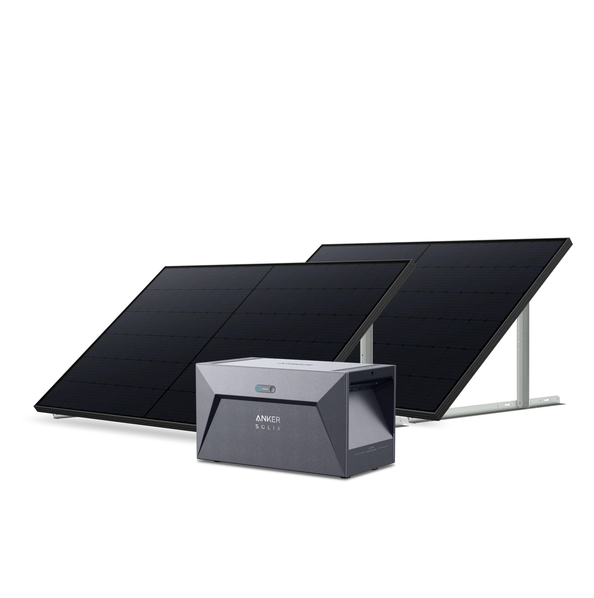 Anker SOLIX Balkonkraftwerk 2× RS40B Panel 410W, MI80 800W Wechselrichter mit Solarbank E1600, Bodenhalterung xxx EOL