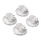 Terra Home 4er Espressotassen-Set, Weiß glossy