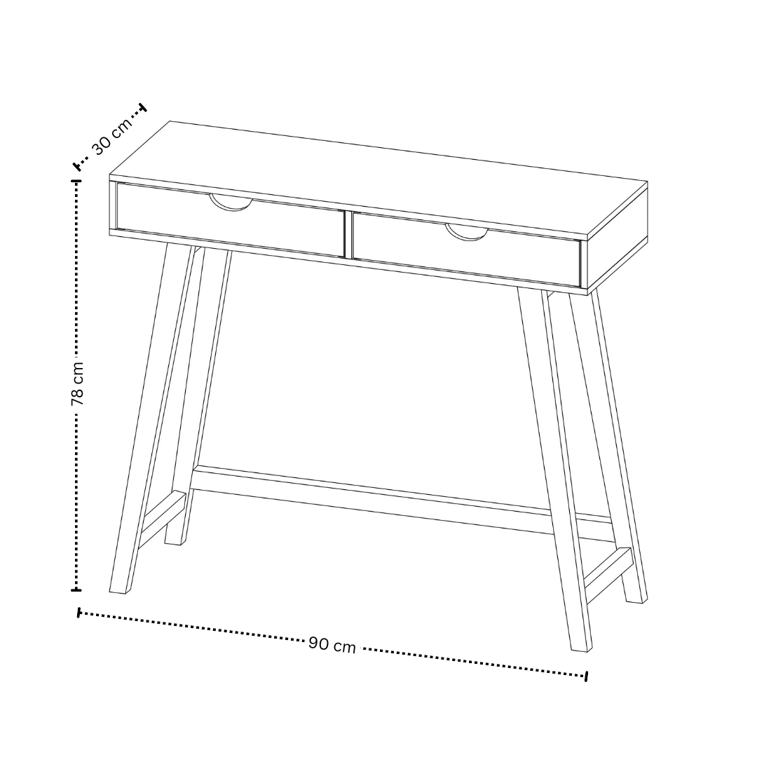 Terra Home Konsolentisch Frya 90 cm, Weiß